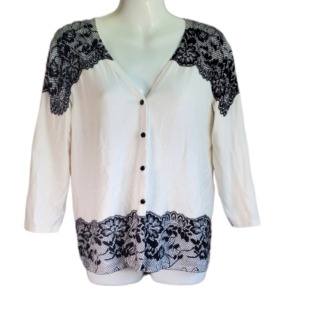 ROZ & ALI button down cardigan M